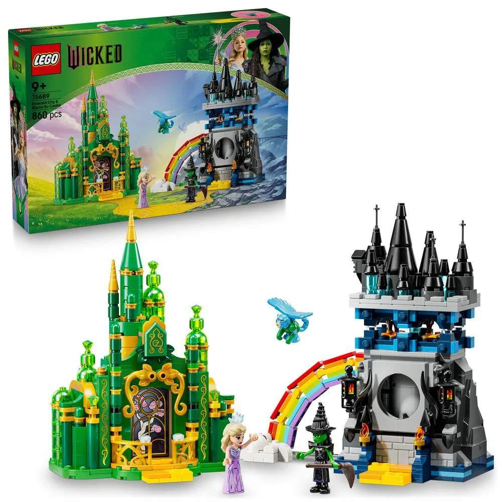 LEGO Wicked: Emerald City e Castelo de Kiamo Ko | Idades 9+ | 860 Peças | Item 75689