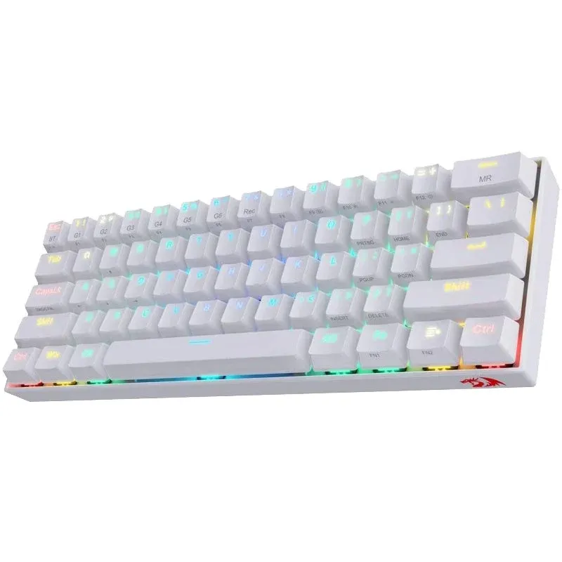 Redragon Draconic K530 Teclado Mecânico Gaming TKL RGB Switch Brown Layout USA Branco