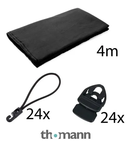 Stairville Molton 500g/m² Set Black 4x3m