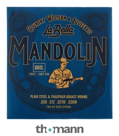 La Bella 880L Mandolin Ph.Br. Light