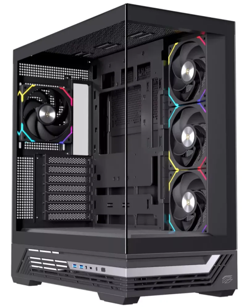 Caixa ATX EINAREX Prisma S800 RGB 4 Ventoinhas Preto - EXCS-PR-800R-B