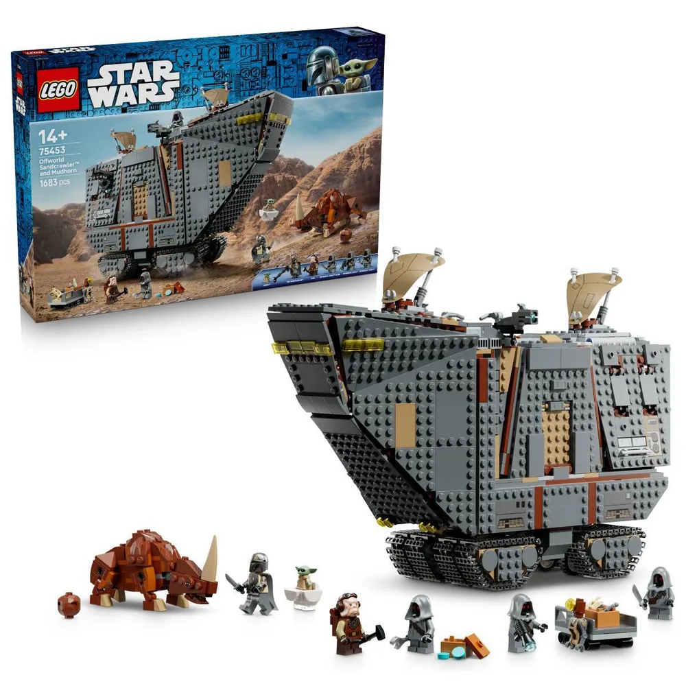LEGO Star Wars: Sandcrawler Offworld e Mudhorn | Idades 14+ | 1683 Peças | Item 75453