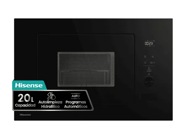 HORNO MICROONDAS INTEGRABLE HISENSE BIM320G52BG 20 LITROS CON GRILL NEGRO