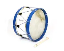 Bombo Tradicional Adamastor Nº5 Branco/Aro Azul 40cm