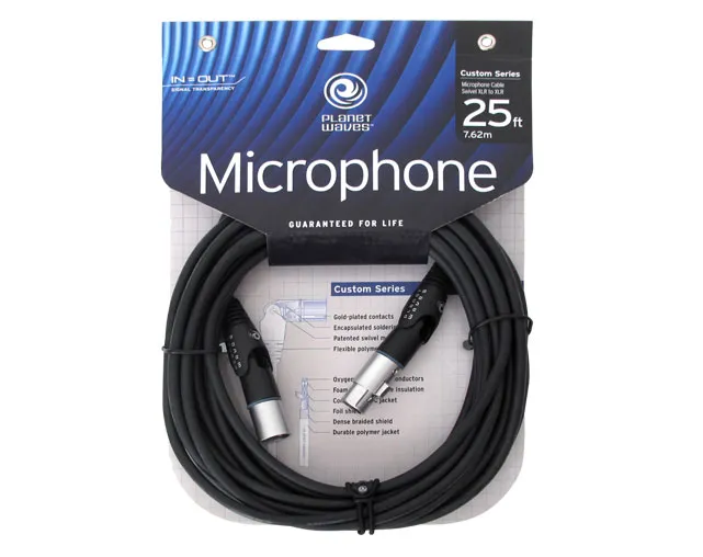 Cabo Microfone Planet Waves PWMS25 7,5mts