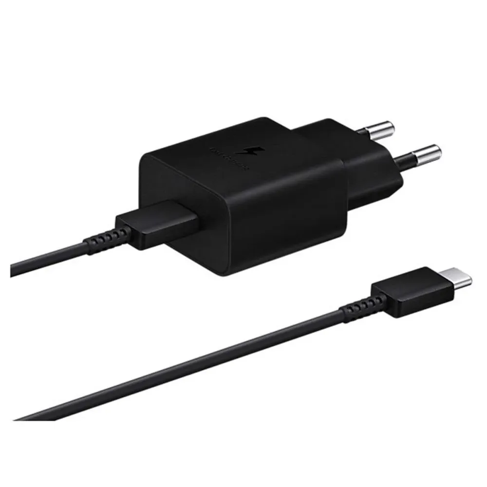 Carregador Samsung Fast Charger 15W c/Cabo USB-C Preto