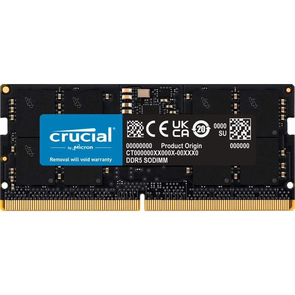 Memória RAM SO-DIMM Crucial 16GB (1x16GB) DDR5-5600MHz CL46 1.1V Preta - Tray