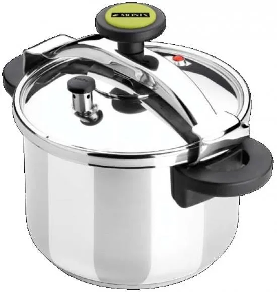 Panela De Pressão Monix M530004/ Ø24Cm/ 10L/ Aço Inox/ Adequado Para Indução