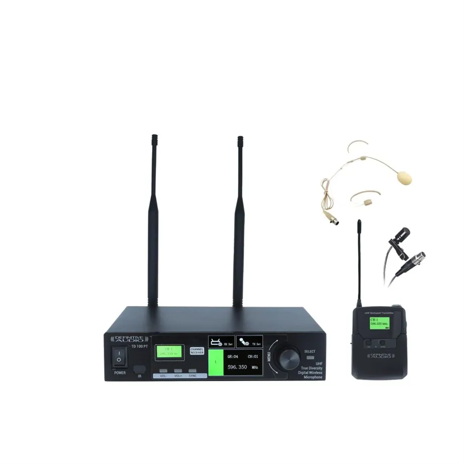 Microfone Headset Wireless Definitive Audio TD 100 PT