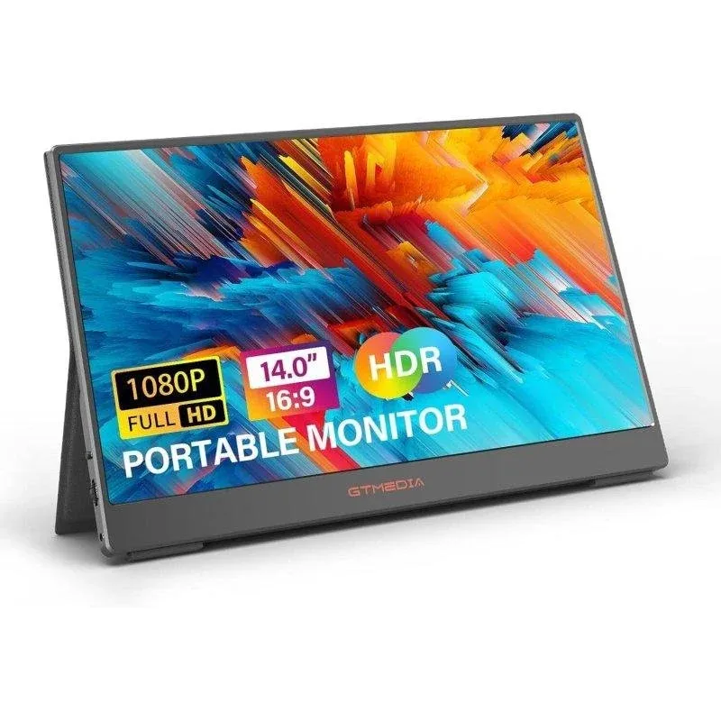 Monitor GTmedia 14" FullHD 60Hz IPS FreeSync Portátil HDR VESA
