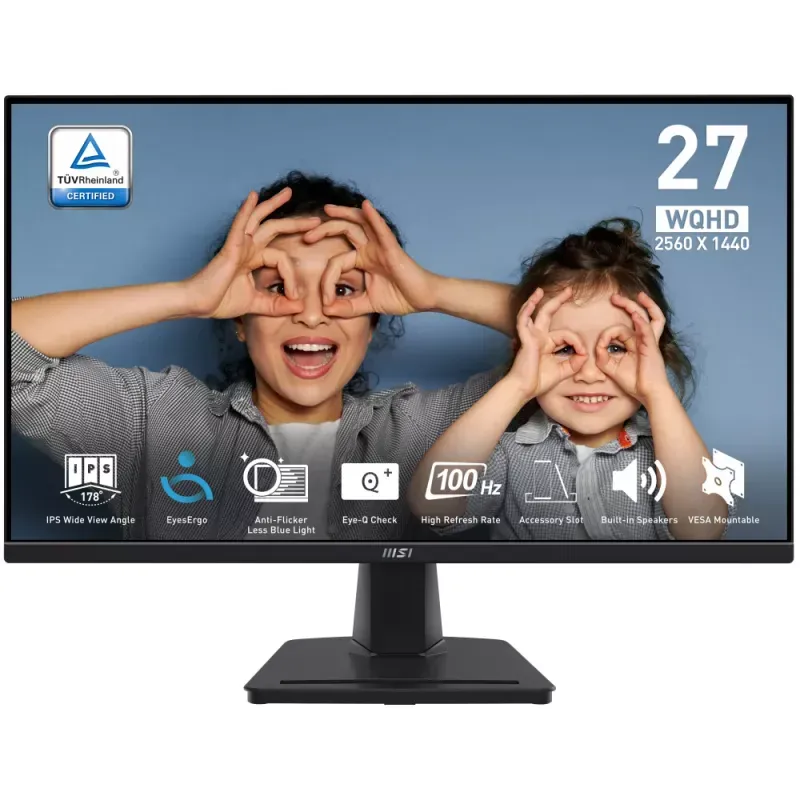 Monitor MSI PRO / 27" IPS / WQHD / 100Hz / 1ms MPRT / HDR Ready – MP275Q
