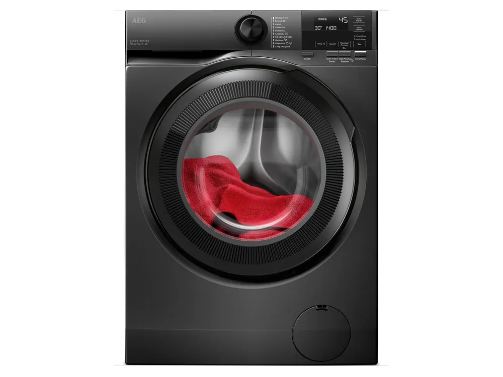 Máquina de Lavar Roupa AEG LFO6G14O4B (10 kg - 1400 rpm - Preto/Ónix)