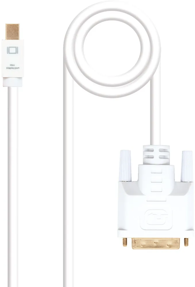 Cabo Conversor Nanocable Mini DisplayPort/M > DVI/M 3 M Branco
