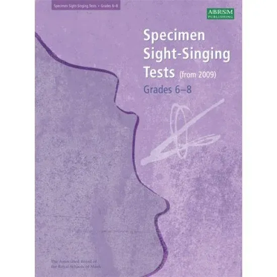 ABRSM LIVRO Specimen Sight Singing Tests Grades 6 8
