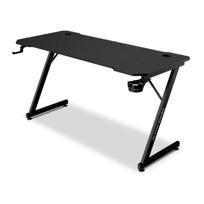 Mesa Gaming Alpha Gamer 140cm Aglomerado e Aço Gestão de Cabos