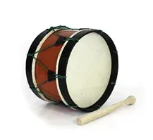 Bombo Tradicional Adamastor PLX10 Vermelho/Aro Preto 24cm