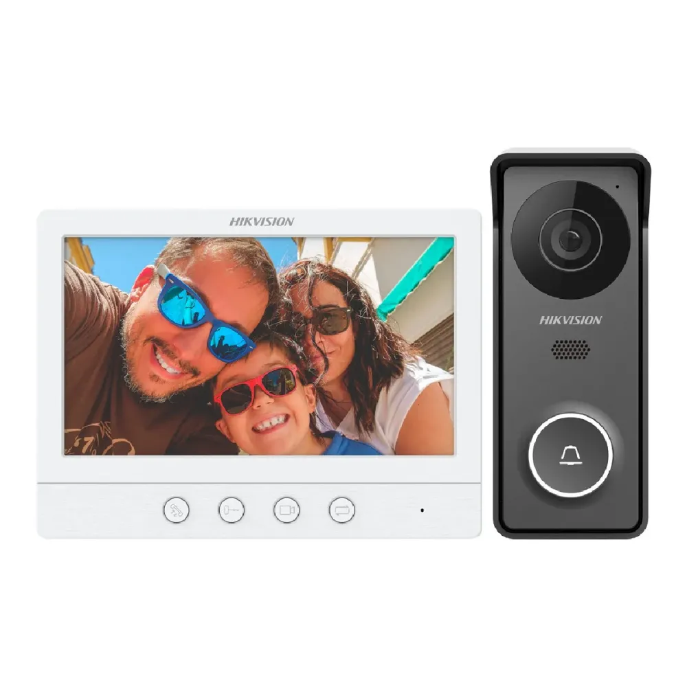 Kit de videoporteiro Hikvision DS-KIS213(B) 4 Fios