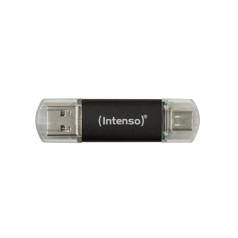 Pen Drive Usb 3.2 + Usb-C Twist Line 128Gb (Preto) - Intenso
