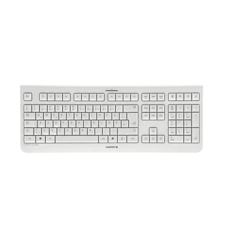 Teclado Cherry KW 3000 sem fios completo QWERTZ branco com apoio de pulso