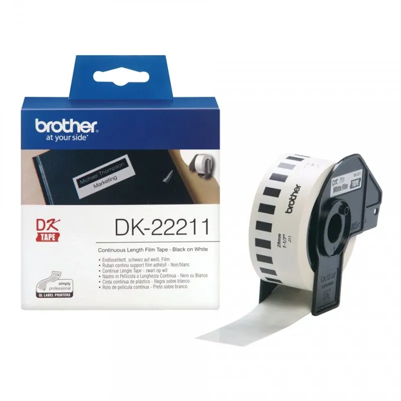 BROTHER ROLO PELICULA CONTINUO BRANCO DK22211 29MM