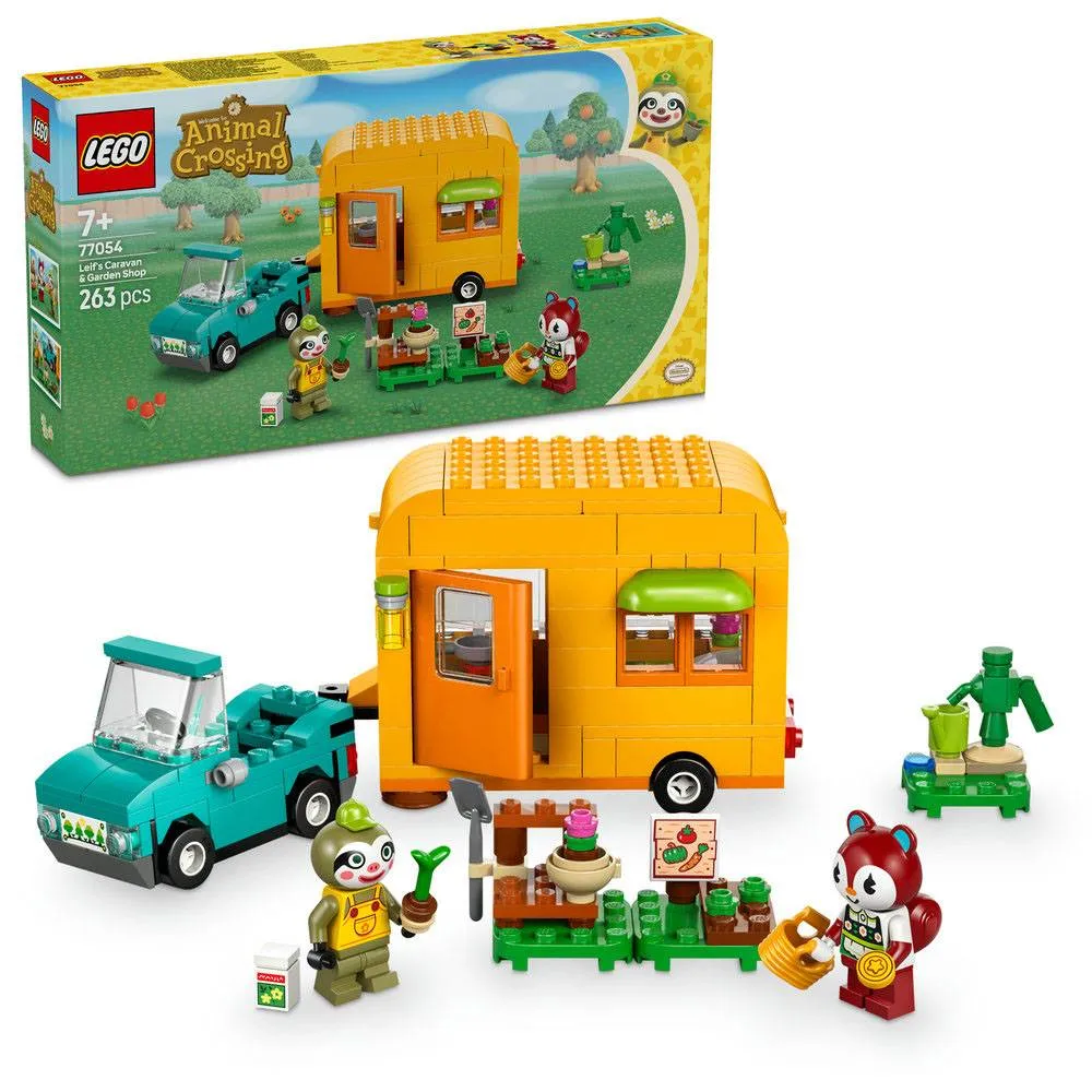 LEGO Animal Crossing: Caravana e loja de jardinagem do Leif | Idades 7+ | 263 Peças | Item 77054
