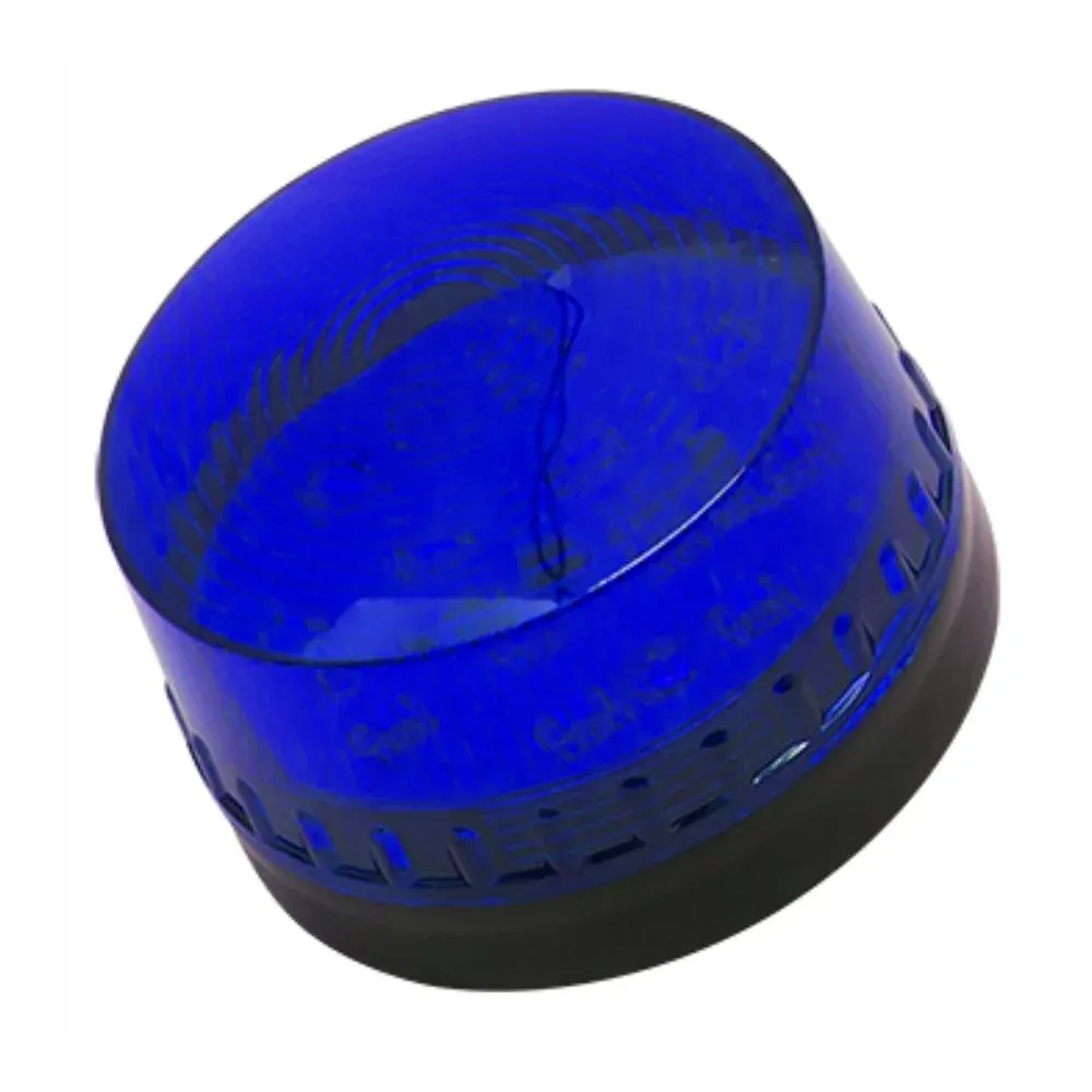 Sinalizador LED Intermitente Azul 12V Ø72.8x63mm