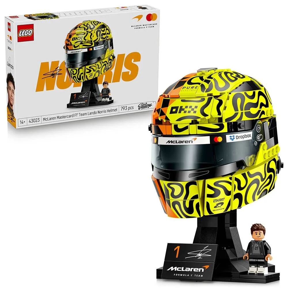 LEGO Editions F1: Capacete McLaren Mastercard F1 Team de Lando Norris | Idades 14+ | 793 Peças | Item 43023