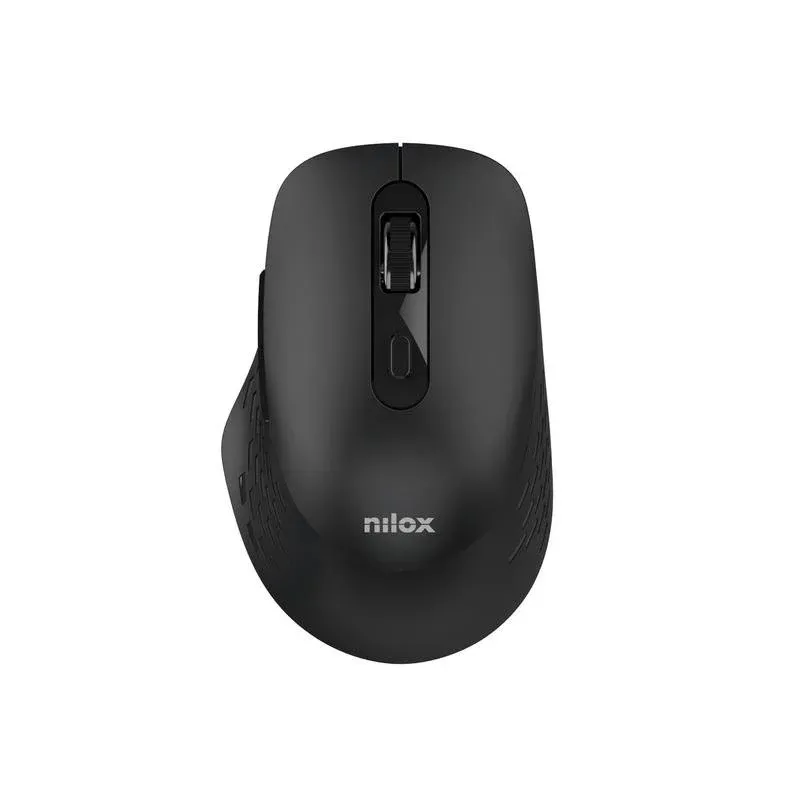 Ratón Nilox Dual Wireless Bluetooth USB 1600DPI Preto 6 Botões Ergonómico