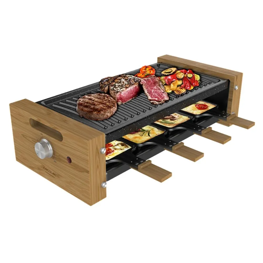 Raclette Cheese Grill 8200 Wood Black CECOTEC