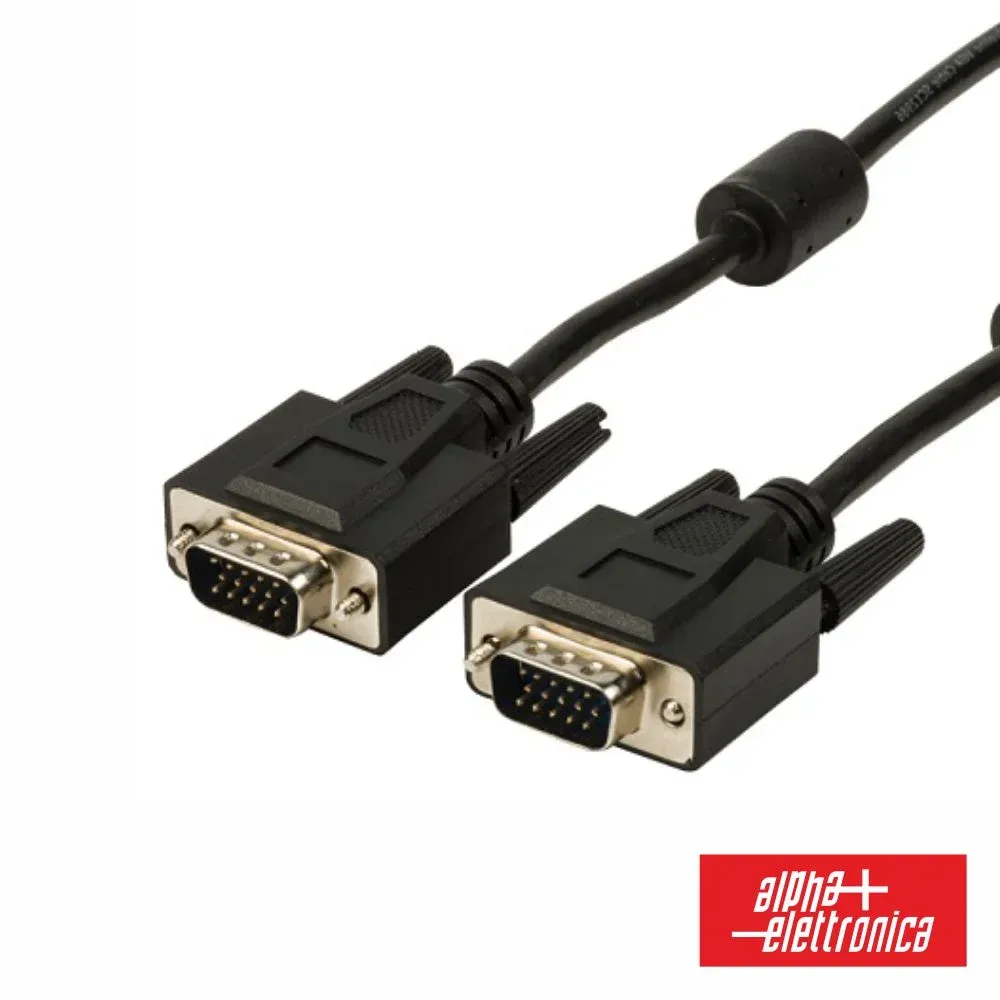 Cabo VGA Macho HD 15p / Macho HD 15p 2m Preto ALPHA