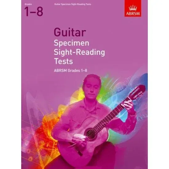 ABRSM LIVRO Guitar Specimen Sight Reading Tests Grade 1 8