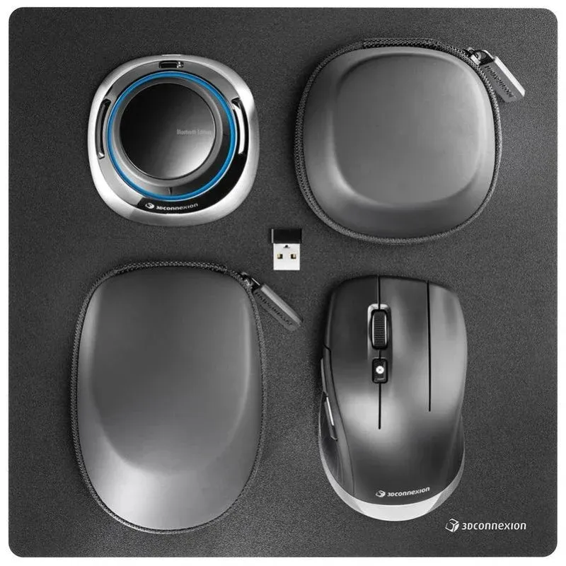 Rato 3DCONNEXION SpaceMouse Wireless Kit 2 RF Bluetooth Preto 7 Botões