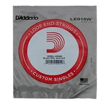 Corda individual guitarra 018 D'Addario LE018W Nickel Wound Loop End