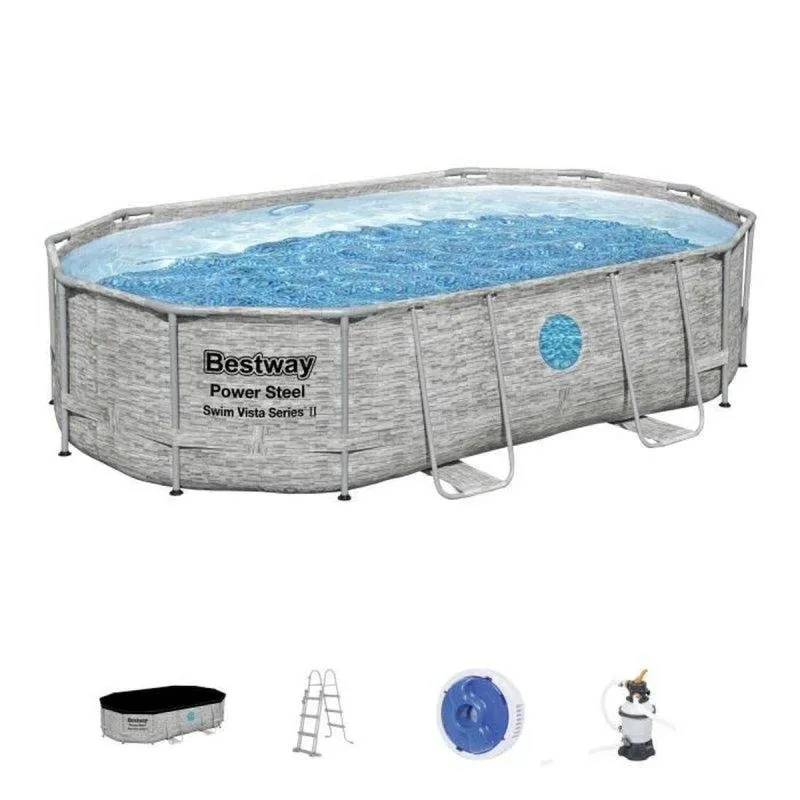 Piscina Desmontável Bestway Steel Pro Max Splashview 488x305x107 cm