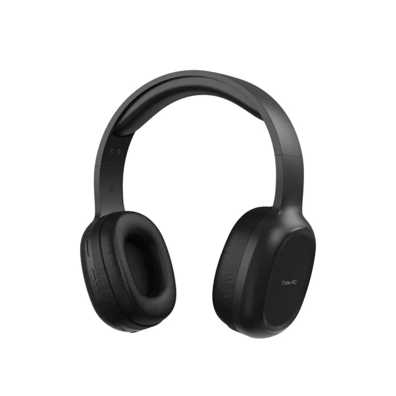 Auriculares Havit PRO Bluetooth preto com fio e sem fios para chamadas, música e desporto