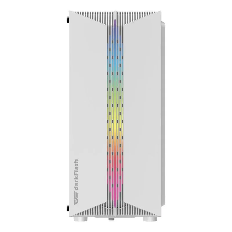 Caixa de Computador Caixa PC Gaming darkFlash DK151 Midi Tower Branca ATX Janela Temperada RGB