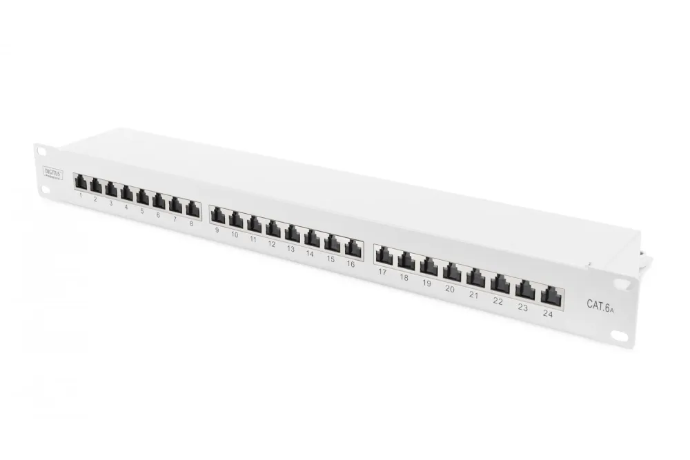 DIGITUS PATCH PANEL 19" 24P CAT6A 1U BLINDADO CINZA