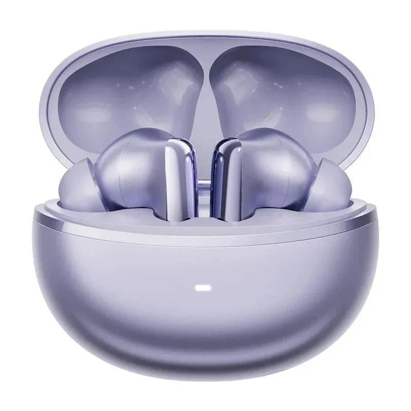 Auriculares QCY MeloBuds N70 Lite sem fios Bluetooth com Cancelamento de Ruído, Microfone AI e IPX5 Roxo