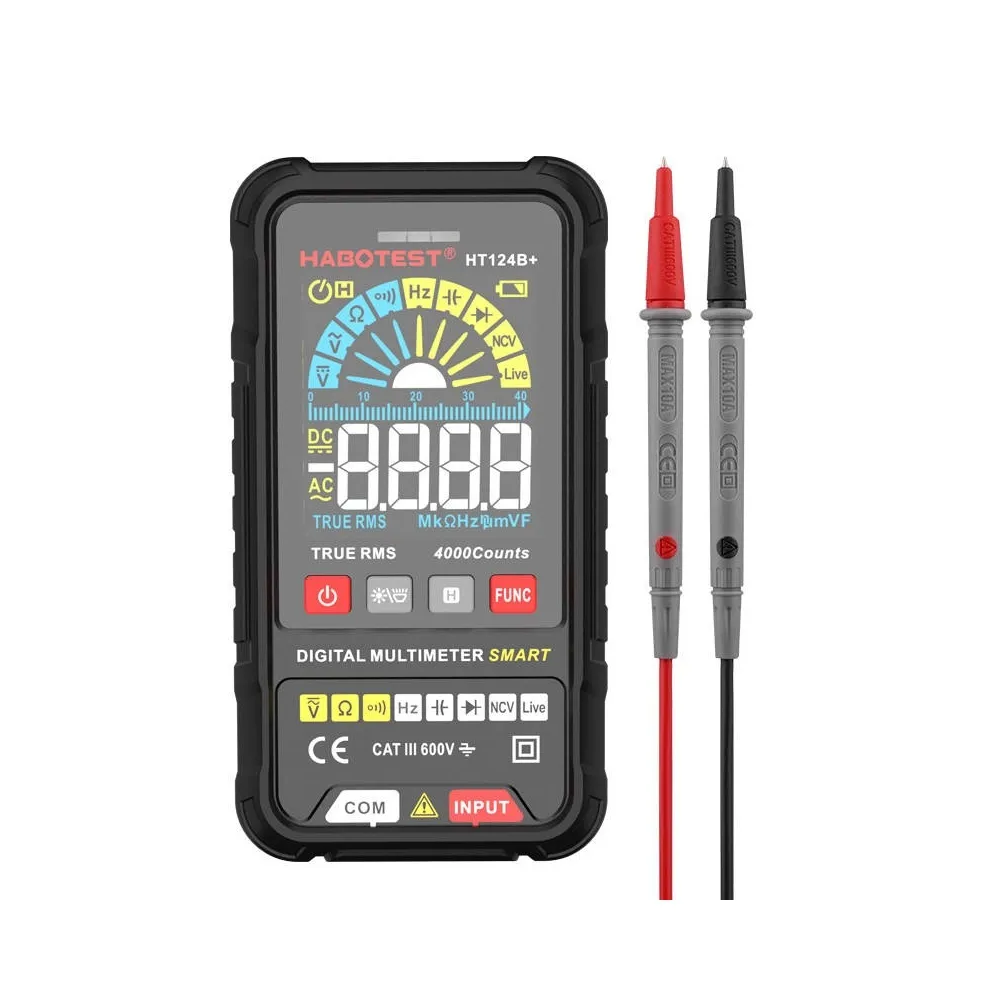 Multímetro Digital Universal CAT III 600V HT124B+ - HABOTEST