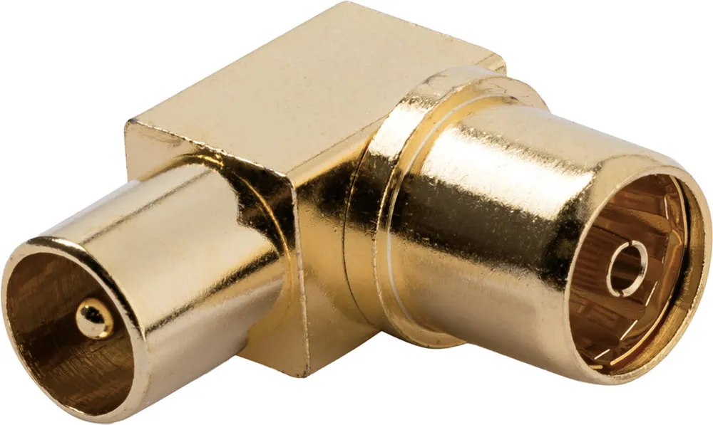 Adaptador VIVANCO Coaxial 90º F-M