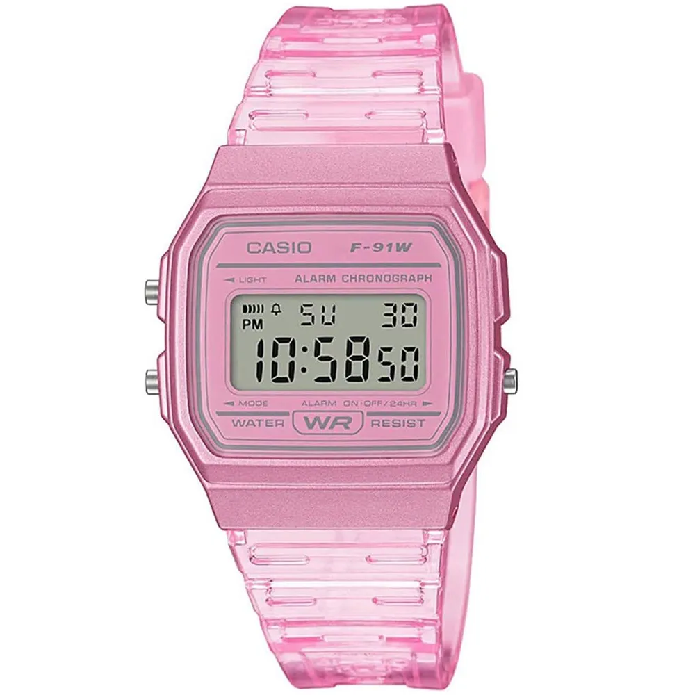 Relógio Casio F-91Ws-4Ef (Bracelete Rosa)