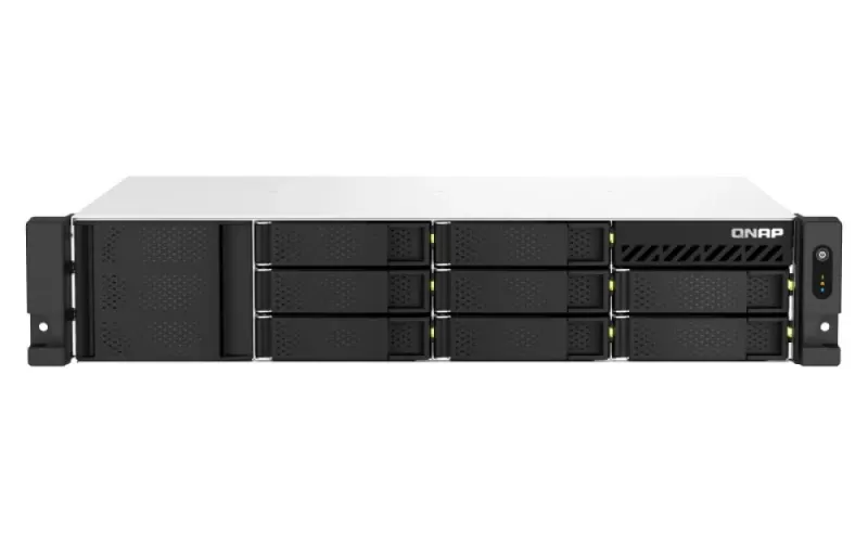 QNAP TS-873AeU-RP - Servidor NAS - 8 baias - montável em bastidor - SATA 6Gb/s - RAID (expansão de disco rígido) 0, 1, 5, 6, 10, JBOD, 50, 60 - RAM 4 GB - 2.5 Gigabit Ethernet - iSCSI assistência - 2U