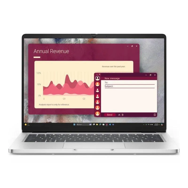 Portátil Dell Pro 14 PC14250 14" Intel Core Ultra 7 255U 16GB Intel Graphics 512GB SSD Windows 11 Pro teclado retroiluminado