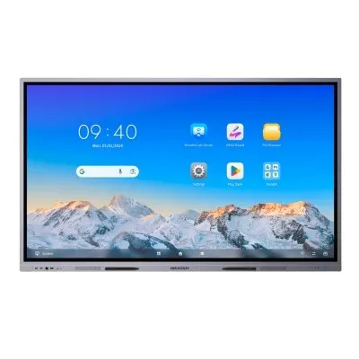 Monitor Interativo Hikvision 65" Tátil DLED 4K UHD 60Hz Cinzento