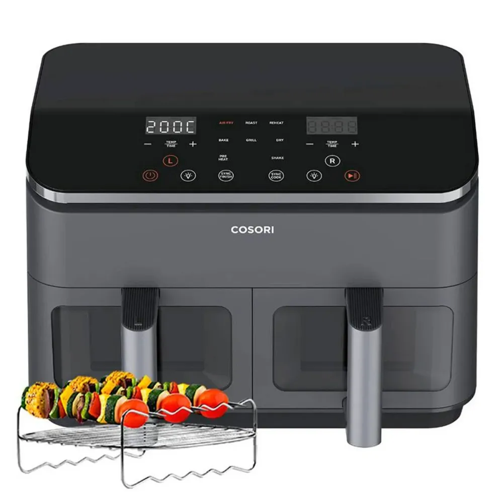 Fritadeira Air Fryer Cosori Dual Basket Chef Edition 8.5L Preta