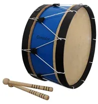 Bombo Tradicional Adamastor Nº6 Azul/Aro Preto 45cm