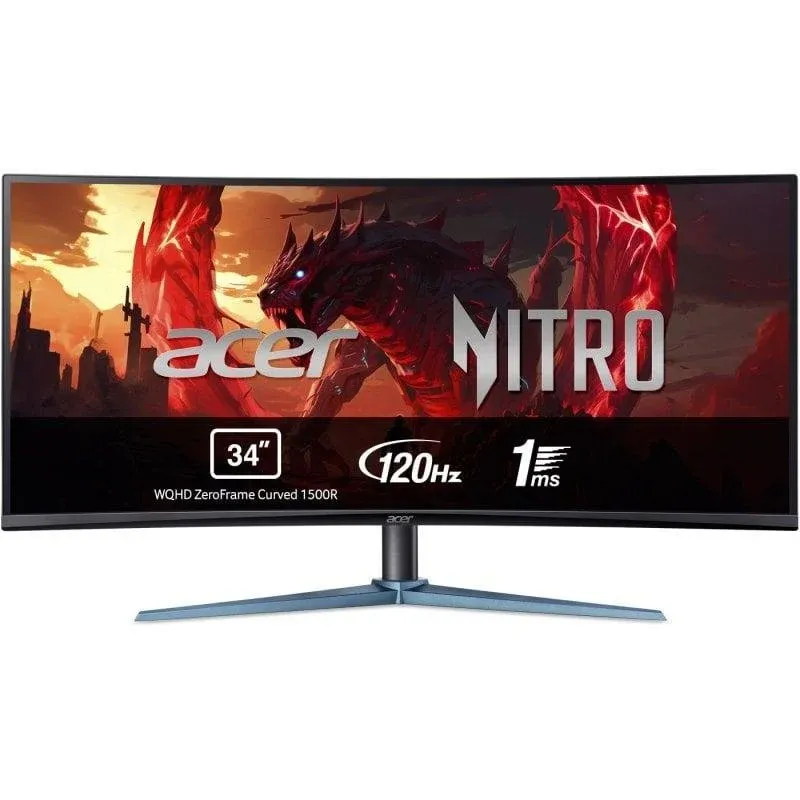 Monitor Acer Nitro ED0 ED340CUJ0BMIIPX 34" WQHD 120Hz VA Curvo 1ms Altifalantes