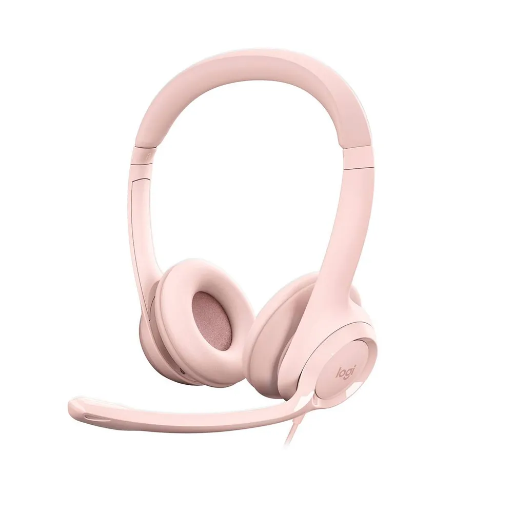 Headset Logitech H390 USB Rosa