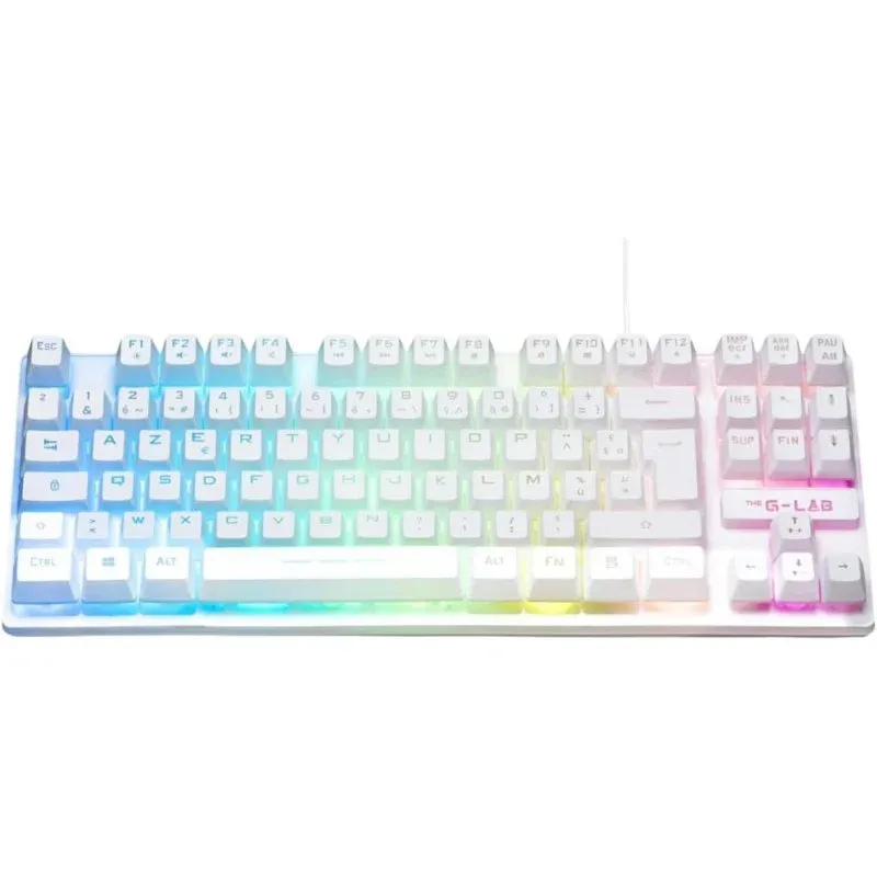 Teclado The G-Lab Keyz Caesium TKL membrana compacto Layout QWERTY RGB