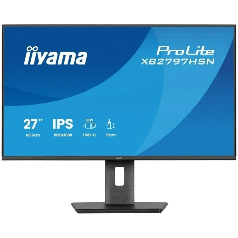 Monitor iiyama ProLite XB2797HSN-B1 27" FullHD 100Hz IPS USB-C Hub LAN 1ms